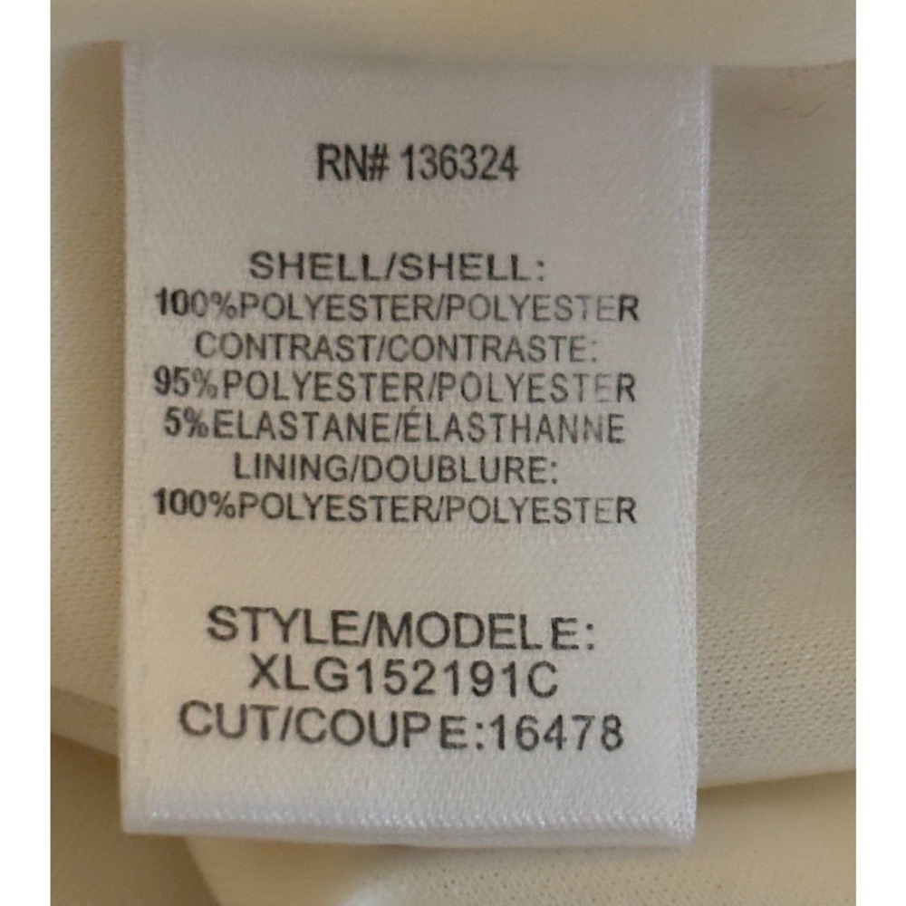 Halston Slowly Cold Shoulder Mini Size 4 Dress Ivory Flowy Overlay Shift Dress - Picture 12 of 12